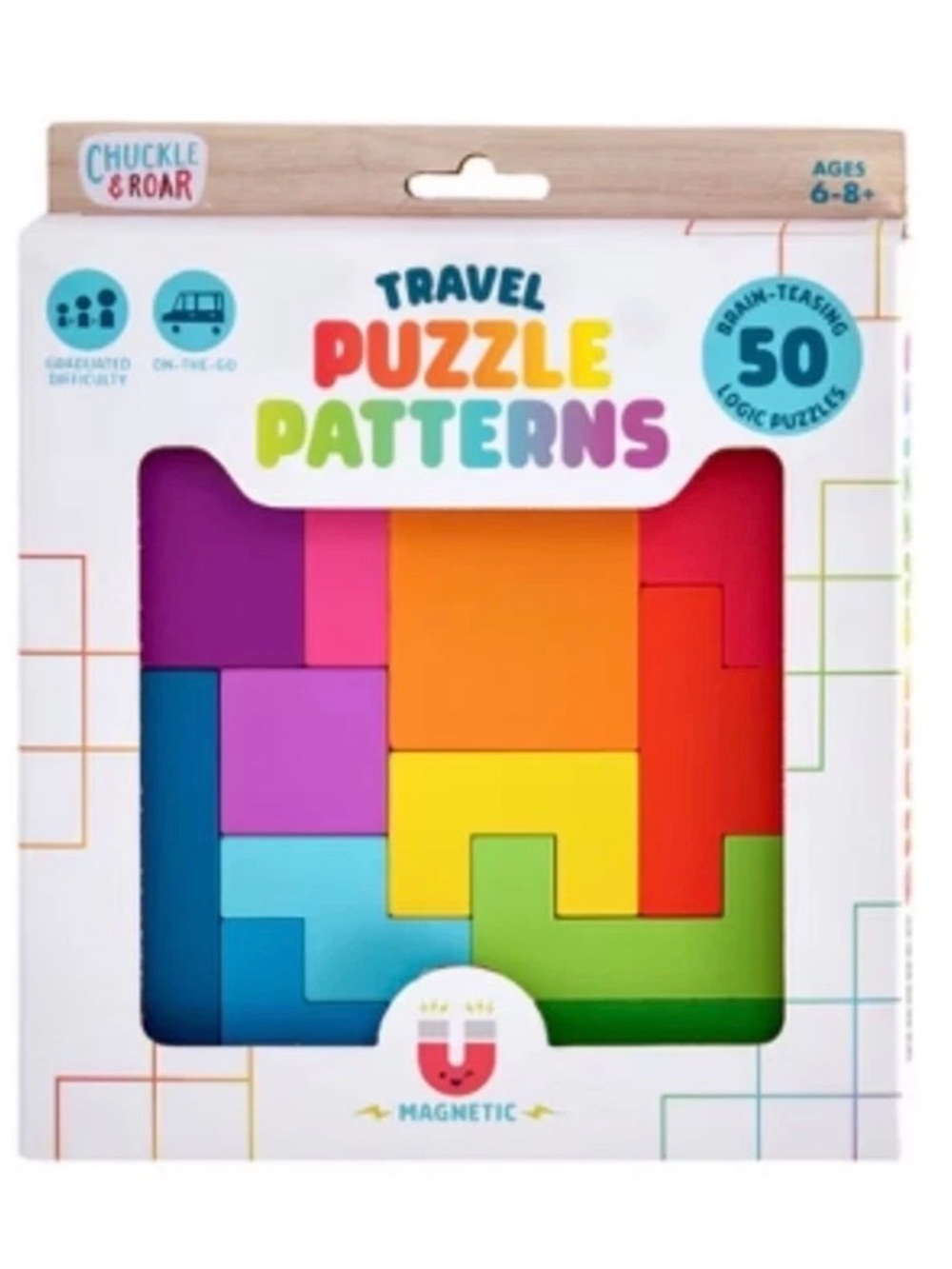 Travel Puzzle Patterns: Reusable On-the-Go Game, Ages 3-6+